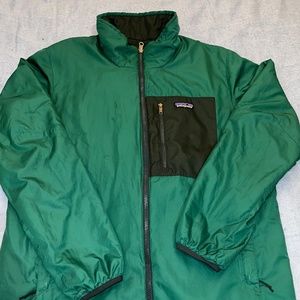 PATAGONIA MESN SNOWSHOT QUILTED REVERSIBLE GREEN FULL ZIP JACKET SIZE